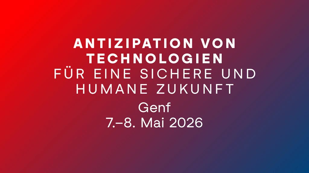 Auf dem Bild steht geschrieben: Konferenz: Antizipation von Technologien – für eine sichere und humane Zukunft